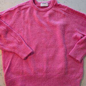 Pink detailed sleeve Old Navy sweater, size M
